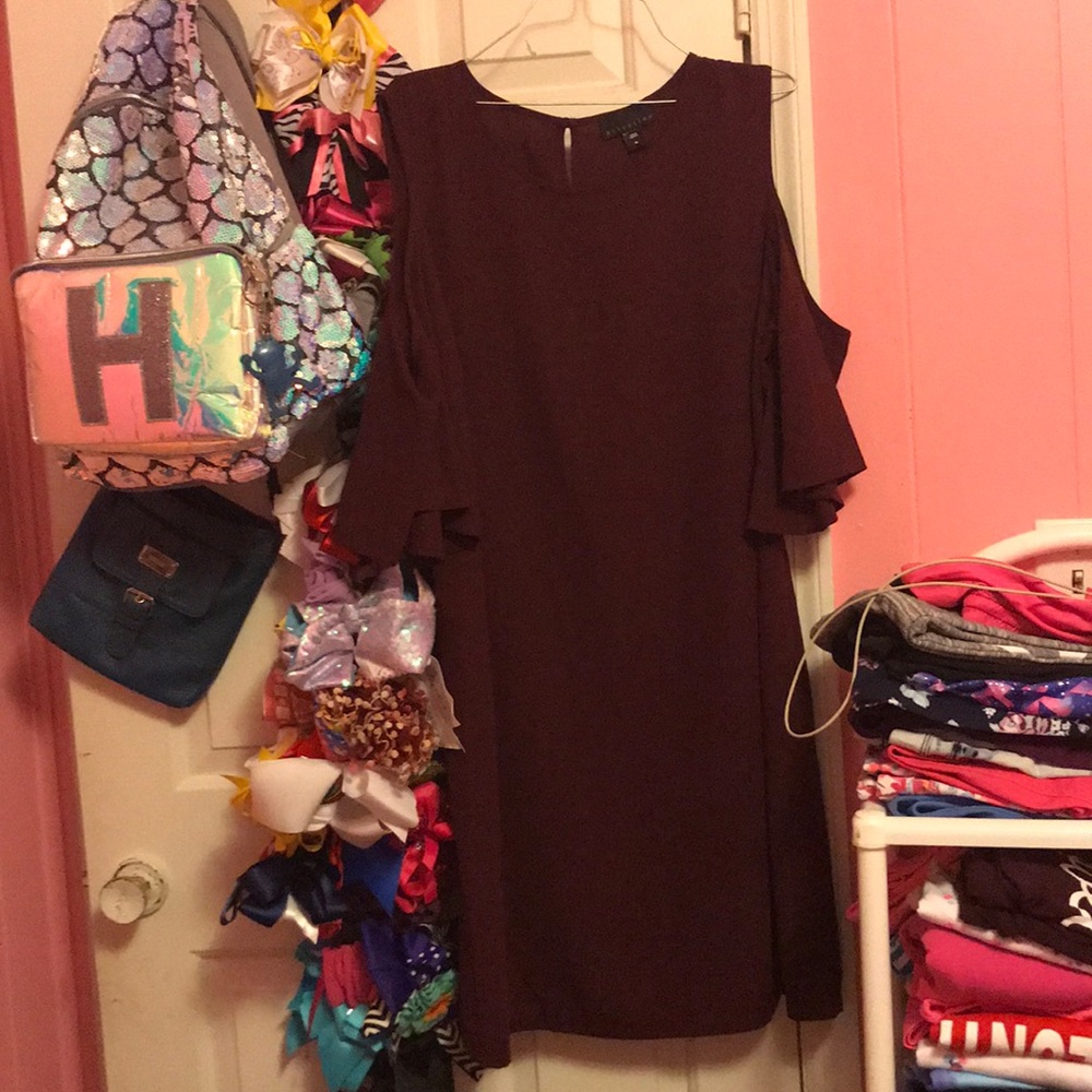 Burgundy dress